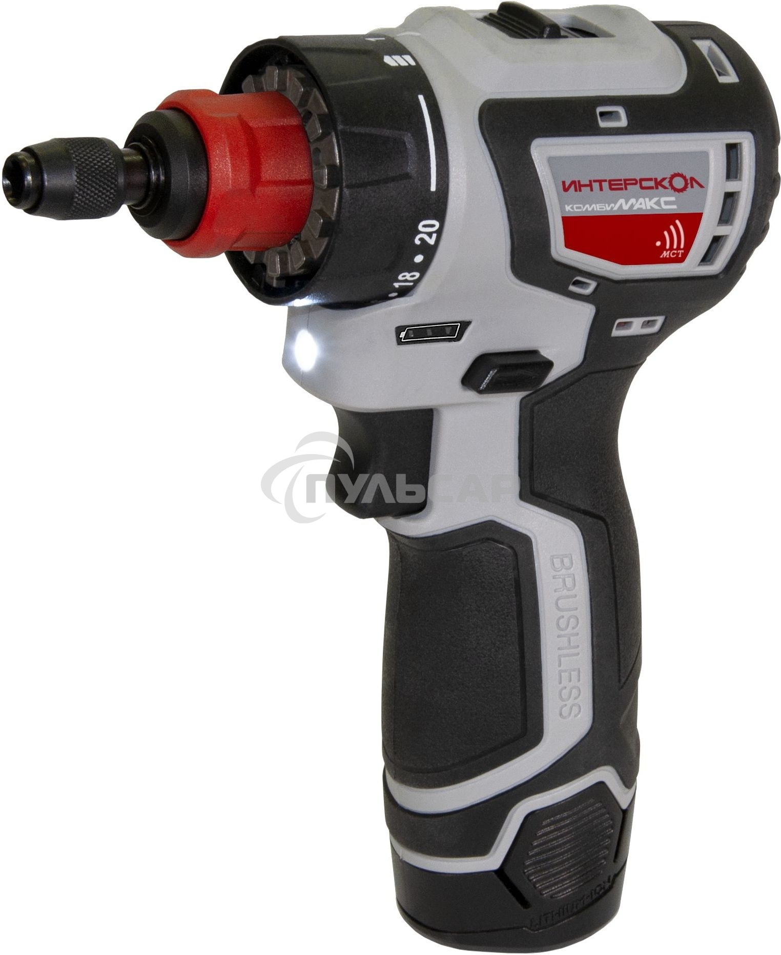 Дрель-шуруповерт ИНТЕРСКОЛ ДА-10/12В 36, Аккумуляторная, 12В, 2 АКБ, Кейс