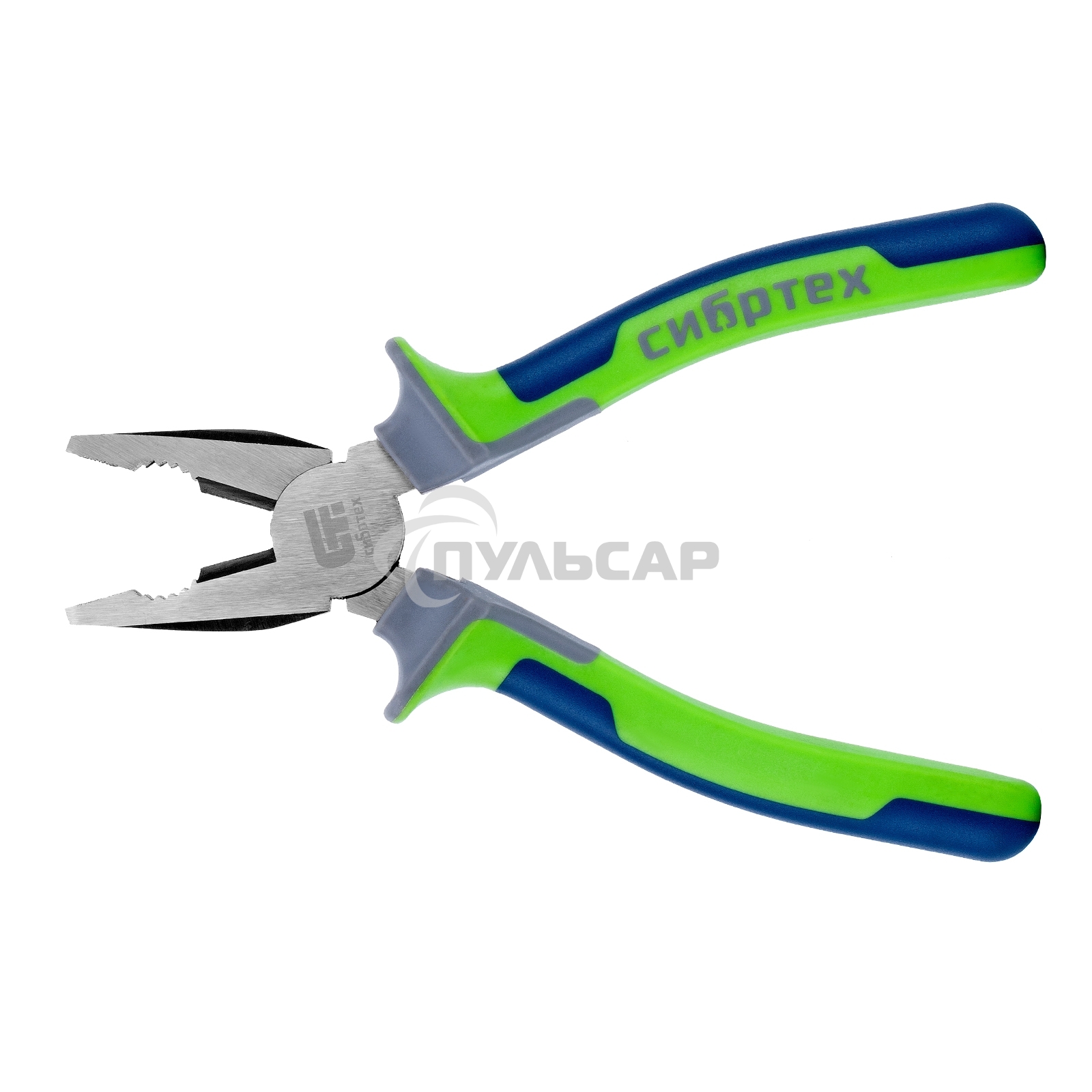 Плоскогубцы СИБРТЕХ комбинированные, 200 мм, фосфатирование, трехкомпонентные рукоятки 17055