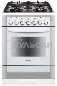 Плита комбинированная Gefest ПГЭ 6502-02 0042 белый, конфорок 4 газовых, духовка 55 л, 60 см x 85 см x 60 см