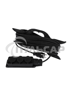 Удлинитель-шнур на рамке Rexant КГ 3х1.5, 20 м, 3 гнезда, морозостойкий, с/з, 16 А, 3500 Вт, IP44 (Сделано в России)