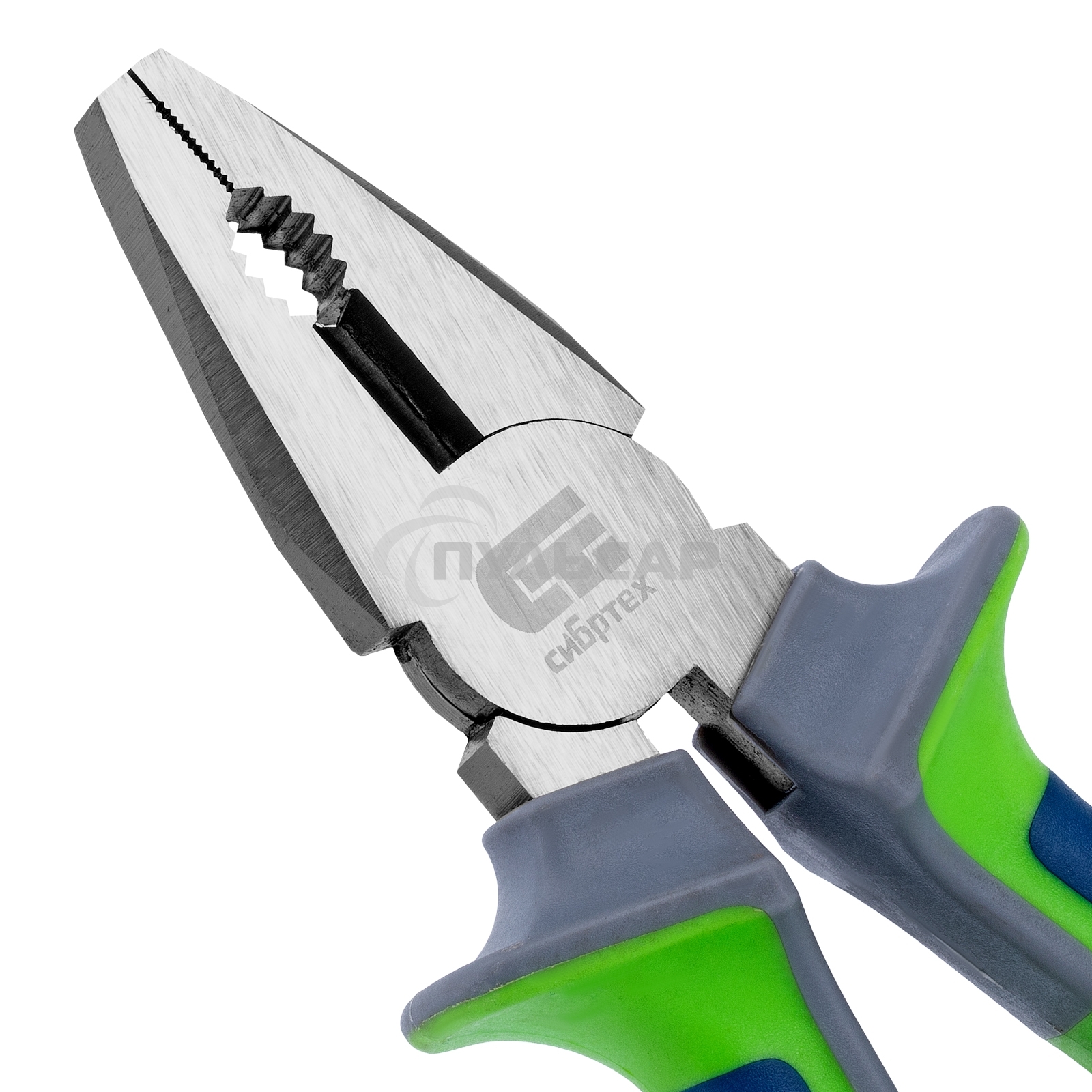 Плоскогубцы СИБРТЕХ комбинированные, 200 мм, фосфатирование, трехкомпонентные рукоятки 17055