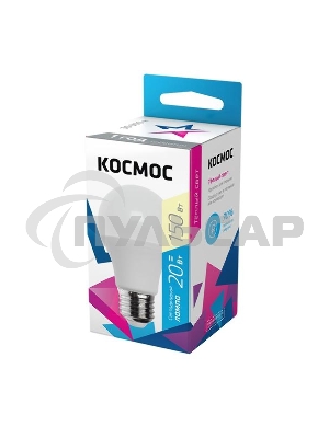 Лампа светодиодная A60 20Вт 3000К E27 220В Космос LkecLED20wA60E2730