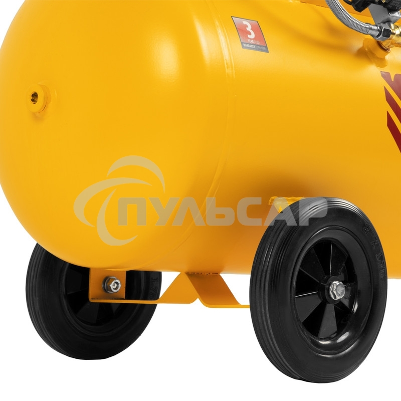 Компрессор безмаслянный малошумный DLS 2250/100, 2250 Вт, 3х750, 100 л, 410 л/мин блок упр Denzel