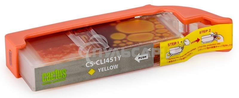 Картридж струйный Cactus CS-CLI451Y желтый (10.2 мл) для Canon MG 6340/5440/IP7240