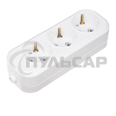Колодка Rexant 3 гнезда с заземлением 11-8704