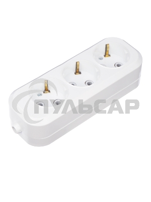 Колодка Rexant 3 гнезда с заземлением 11-8704