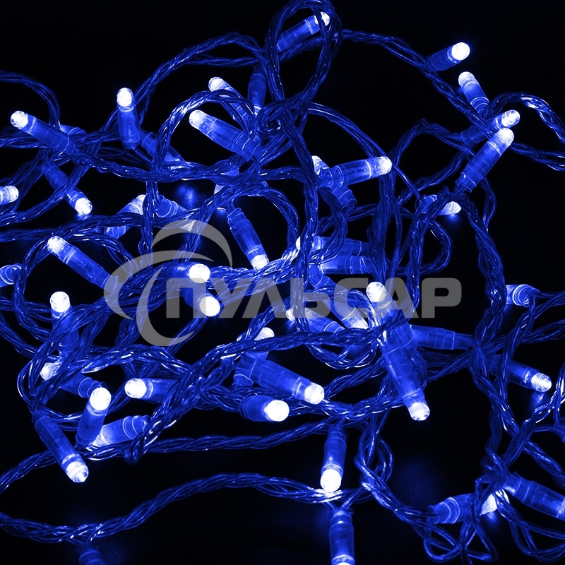 Гирлянда Neon-night Нить 10м, постоянное свечение, прозрачный ПВХ, 24В, Синий