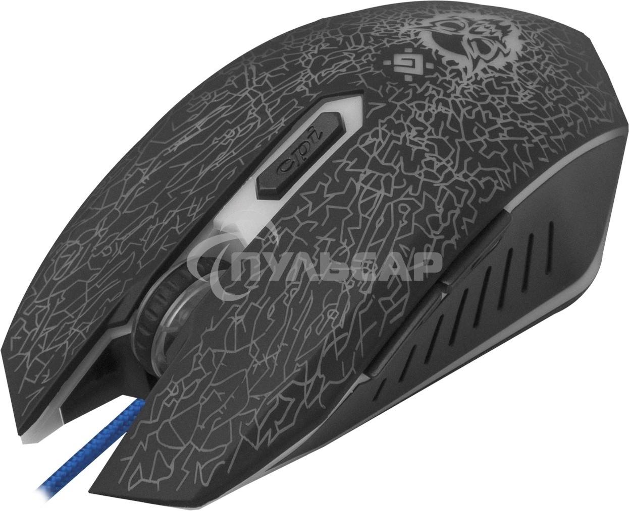 Мышь проводная Defender Shock GM-110L черный, 3200 dpi, USB, кнопки - 6