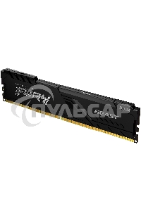 Оперативная память Kingston Fury Beast, DDR4, 16Gb (1x16Gb), 3200MHz, CL16, DIMM, с радиатором, черный