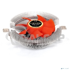 Кулер для процессора ExeGate EE80-PWM серебристый/красный, 90 мм, алюминий, 2400 об/мин, 24 дБ, 4 pin, 65 Вт, 50 мм