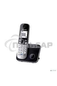 Телефон беспроводной (DECT) Panasonic KX-TG6811RUB черный Беспроводной DECT,40 мелодий,телефонный справочник 120 зап.