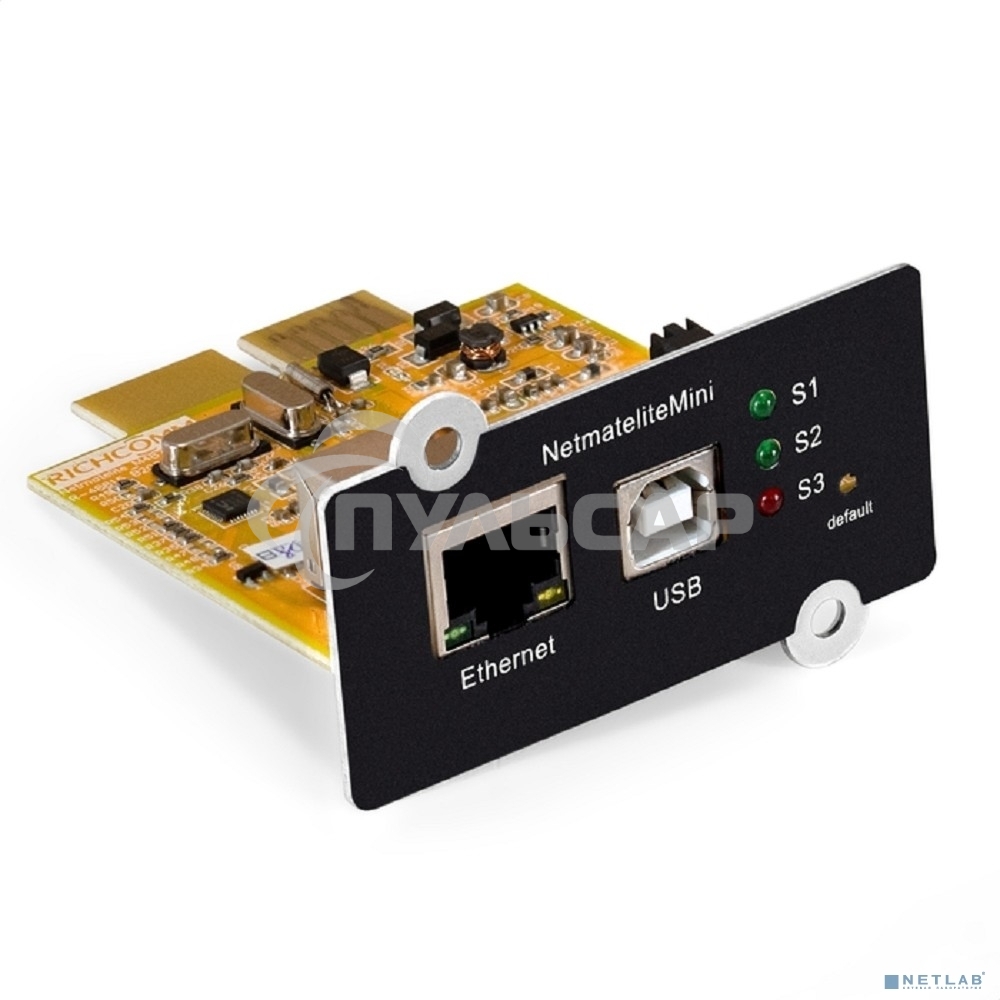 Внутренняя SNMP-карта ExeGate NetExpert 522/Richcoмм NetmaitliteMini для On-line ИБП ExeGate PowerExpert (плата для удаленного управления для ИБП ExeGate серии TL, ULS, 1*10/100 Base-T Fast Ethernet(RJ45)+1*USB(B))