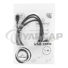 Кабель USB2.0 Pro Cablexpert CCP-mUSB2-AMBM-1M, AM/microBM 5P, 1м, экран, черный, пакет