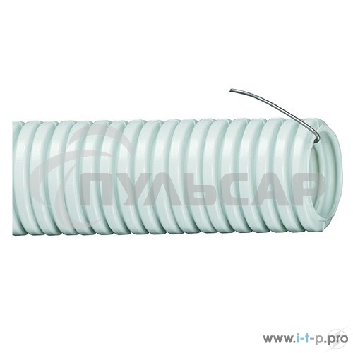 Труба гофрированная ПВХ d32мм с зондом сер. (уп.10м) ИЭК CTG20-32-K41-010I