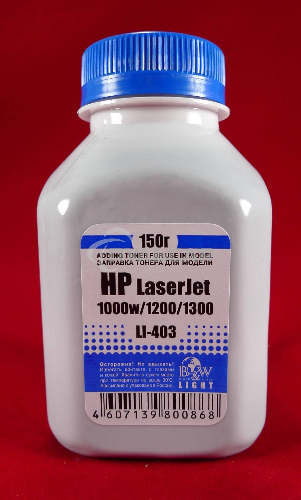 Тонер HP LJ 1200/1300/1000W (фл.150г.) B&W Light фас России