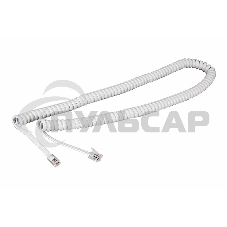 Телефонный шнур, витой трубочный RJ-10(4P-4C), длина 7 метров, белый Rexant Телефонный шнур, витой трубочный RJ-10(4P-4C), длина 7 метров, белый Rexant