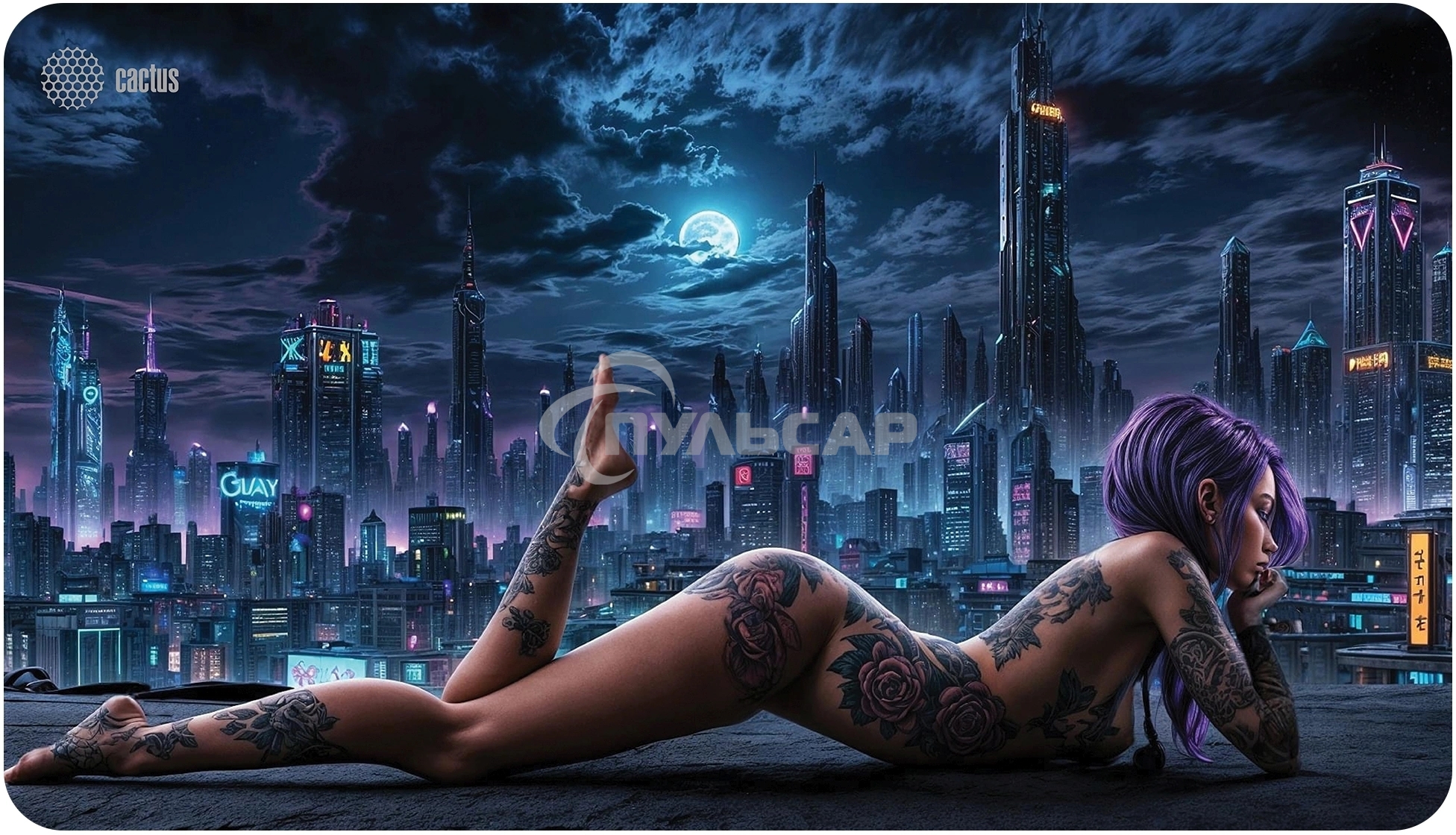 Коврик для мыши Cactus Erotic girl 700x400x3мм (CS-MP-PRO03XLL)