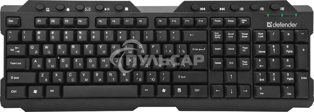 Клавиатура беспроводная Defender Element HB-195 RU USB черный