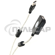 Кабель-адаптер Aopen/Qust USB2.0-repeater, удлинительный активный <Am-->Af> 20м (ACU823-20M) 6938510851345