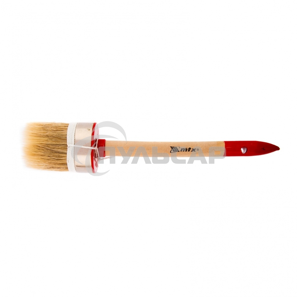 Кисть круглая Профи №14 (50 мм), натуральная щетина, деревянная ручка MTX 82051