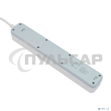 Сетевой фильтр Гарнизон EPS-5-W-2 5р, 2.0, 10А, 2м, ур.защиты 2+, белый, пакет (21442)