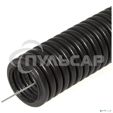 Труба гофрированная ПНД безгалогенная (HF) черная с/з д16 (100м/5500м уп/пал) PR.021651 Строитель