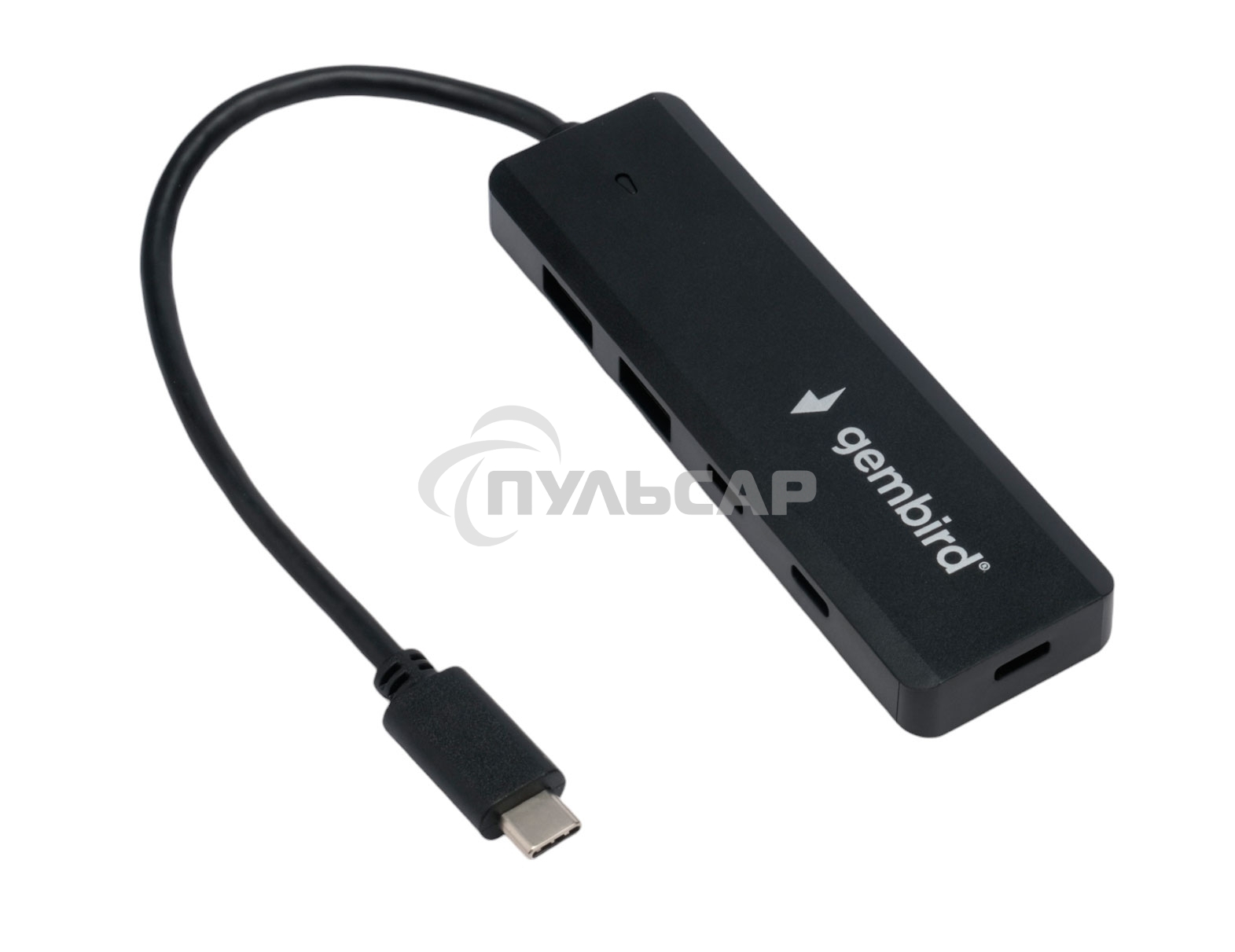 Разветвитель USB3.1 Gembird UHB-C425, 2xUSB, 2xType-C, с доп.питанием (порт Type-C), кабель Type-C 19см