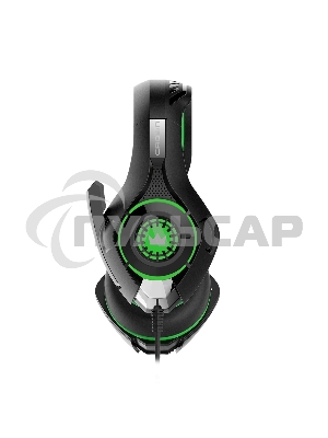 Гарнитура игровая CROWN CMGH-102T Black&green (Подключение USB, встроенная аудио карта, Частотный диапазон: 20Гц-20,000 Гц,Кабель 2.1м,Размер D 250мм)