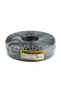Кабель коаксиальный PROconnect RG-6U, 75 Ом, CCS/Al/Al, 48%, бухта 100 м, черный OUTDOOR