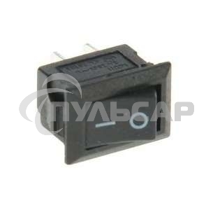 Выключатель клавишный 250V 3А (2с) ON-OFF черный Micro Rexant