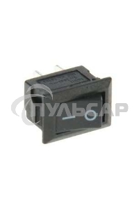 Выключатель клавишный 250V 3А (2с) ON-OFF черный Micro Rexant