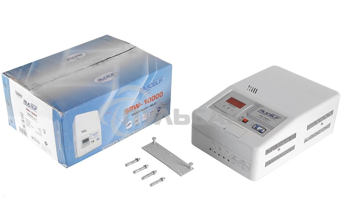 Стабилизатор RUCELF SRW-10000-Dоднофазный, цифровой 220В 10000ВА вх.:140-260ВНАСТЕННЫЙ