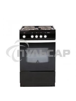 Плита электрическая De Luxe 5004.12э черный, конфорок 4 шт, духовка 46 л, 50 см x 85 см x 50 см