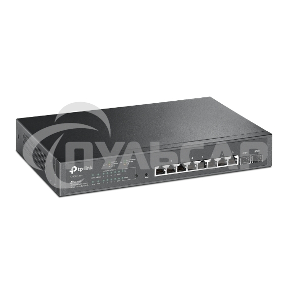 Коммутатор TP-Link JetStream 10-Port Gigabit Smart Switch with 8-Port PoE+, 8× Gigabit PoE+ Ports, 2× Gigabit SFP Slots, 802.3at/af, 150 W PoE Power, 1U 13-inch Rack-mountable Steel CaseIntegration with Omada SDN Controller, 802.1Q VLAN, STP/RSTP/MSTP, IG