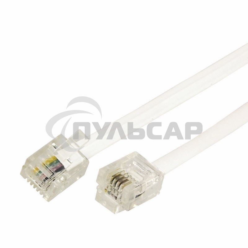 Кабель Rexant (18-3101) Телефонный удлинитель 10М белый