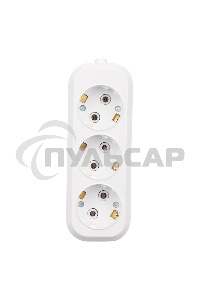 Колодка Rexant 3 гнезда с заземлением 11-8704