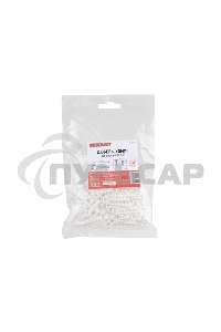 Дюбель-хомут нейлоновый прямоугольный Rexant 5-8 мм, белый, упаковка 100 шт.