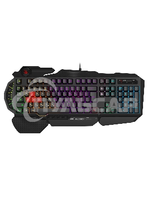 Клавиатура проводная A4Tech Bloody B310N черный USB Multimedia for gamer LED (подставка для запястий) (B310N)