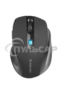 Мышь беспроводная Defender Ultra MM-315 черный, 1600 dpi, радиоканал, USB, кнопки - 6