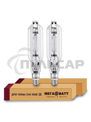 Лампа газоразрядная дуговая ртутная ДРИ 1000 380/4000К E40 (12) МЕГАВАТТ 03116