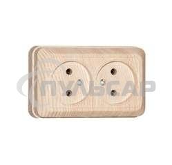 Розетка 2-м ОП Олимп 16А сосна UNIVersal 5560858