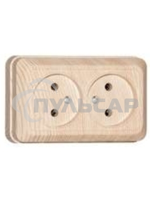 Розетка 2-м ОП Олимп 16А сосна UNIVersal 5560858
