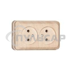 Розетка 2-м ОП Олимп 16А сосна UNIVersal 5560858 Розетка 2-м ОП Олимп 16А сосна UNIVersal 5560858