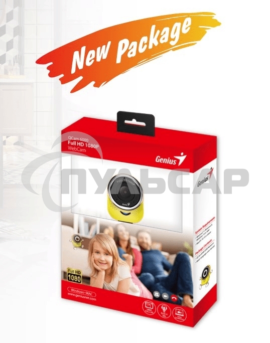 Веб-камера Genius QCam 6000 красная (Red) new package