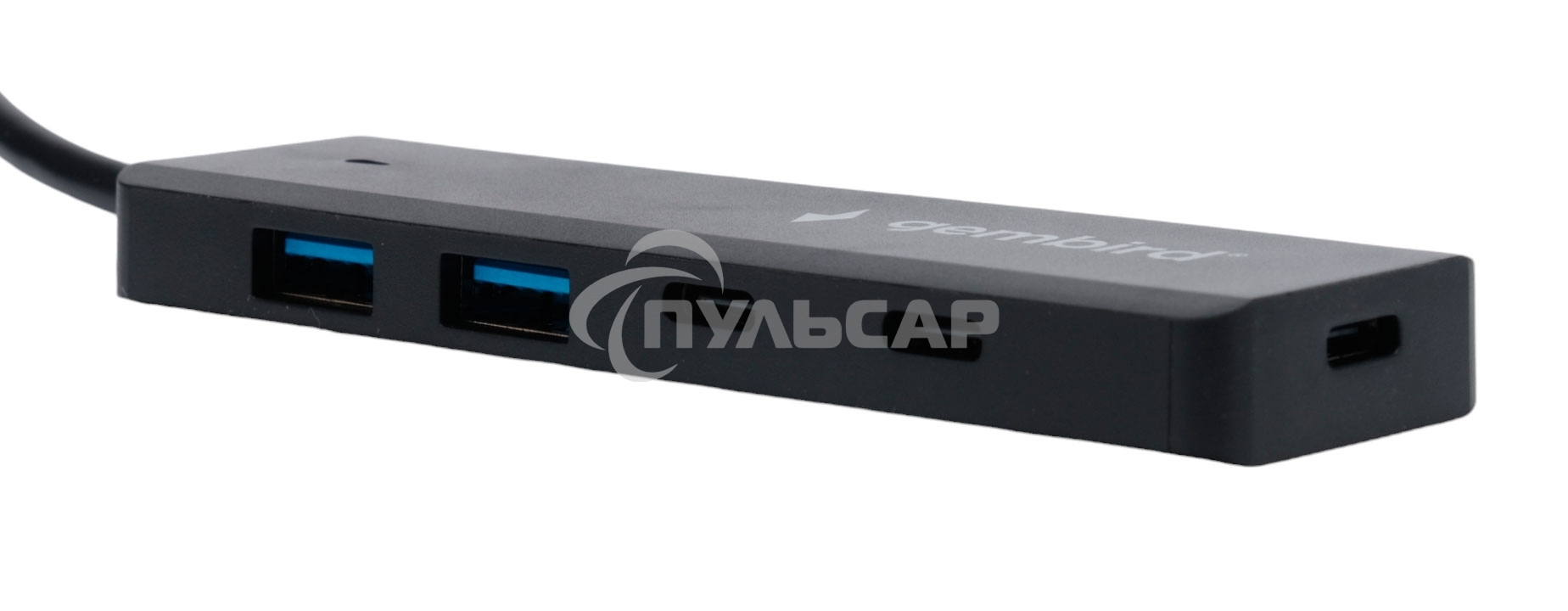 Разветвитель USB3.1 Gembird UHB-C425, 2xUSB, 2xType-C, с доп.питанием (порт Type-C), кабель Type-C 19см