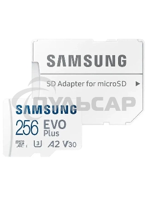 Флеш карта microSDXC 256Gb Samsung MB-MC256SA EVO Plus + adapter