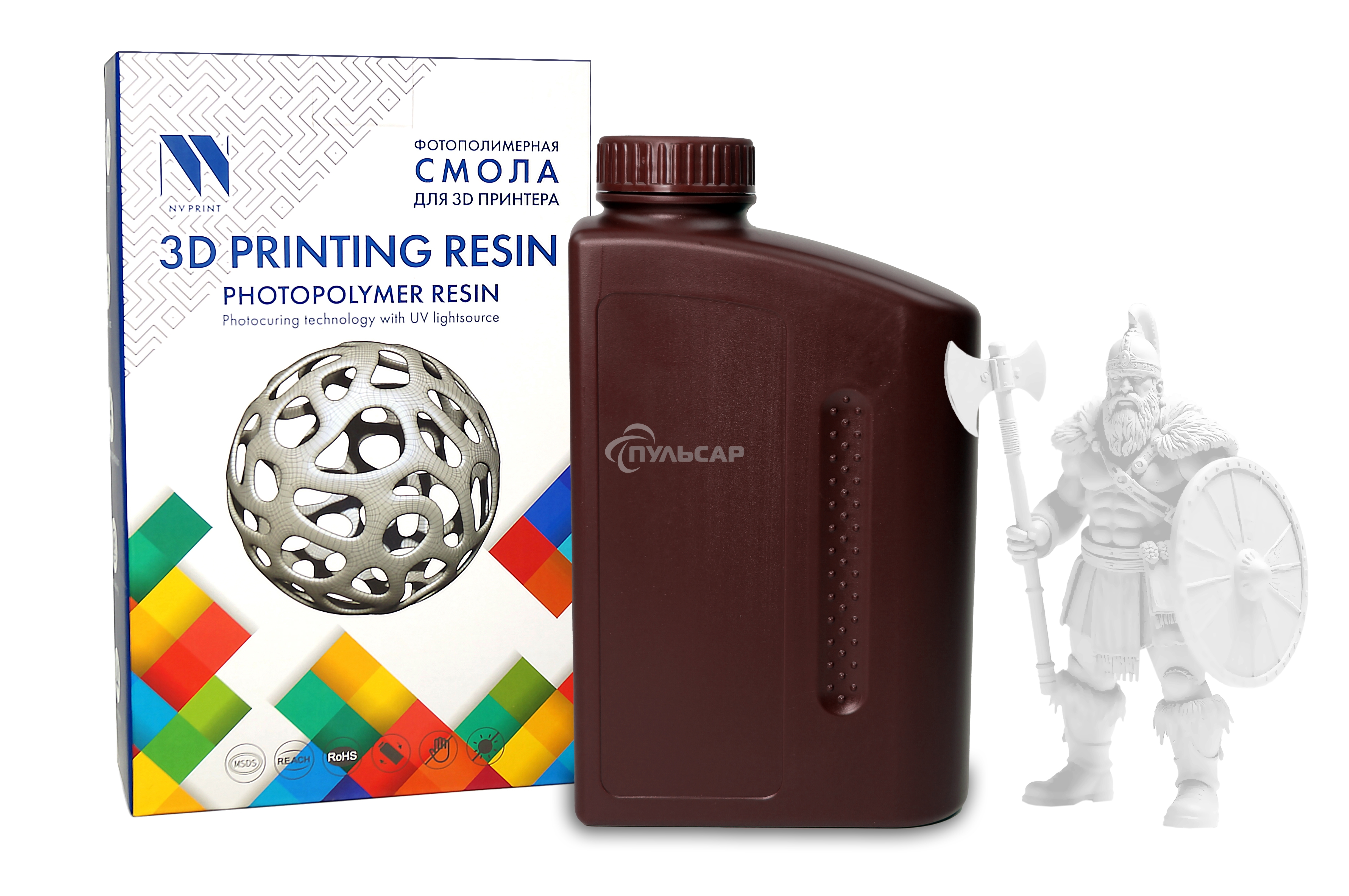 Фотополимерная смола NVPRINT Plant Based Resin White для 3D печати 1 кг (бут)