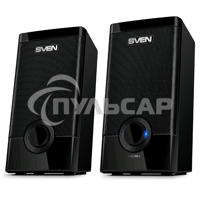 Колонки Sven 318 черный USB-порт ПК, ноутбука или адаптер 5V DC