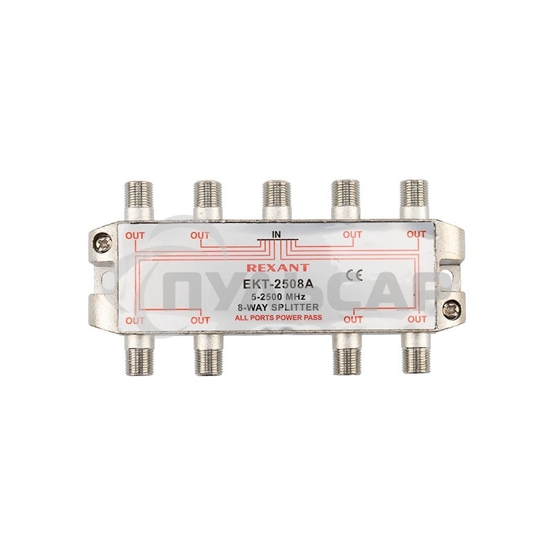 Делитель ТВ х 8 под F разъем 5-2500 МГц 