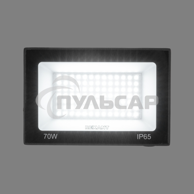 Прожектор светодиодный СДО 70Вт 5600Лм 6500К холодный свет, черный корпус Rexant